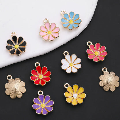 Colorful Daisy Flower Pendant Charms