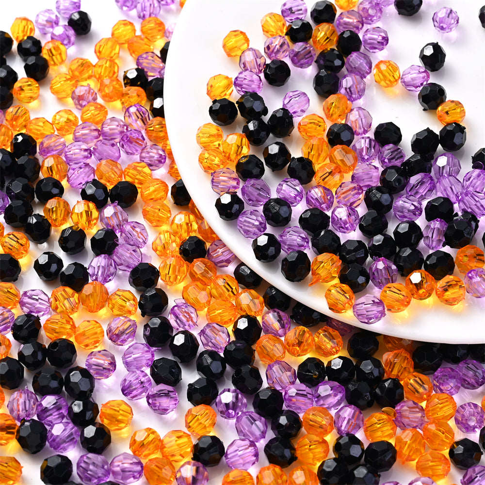 Halloween Faceted Acrylic Beads