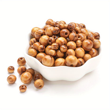 100/200/300pcs 6mm/8mm/10mm Peach Wood Round Beads