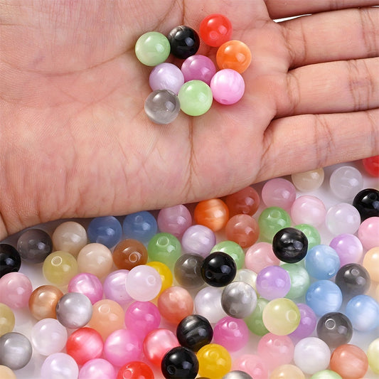 Cat Eye Resin Round Beads