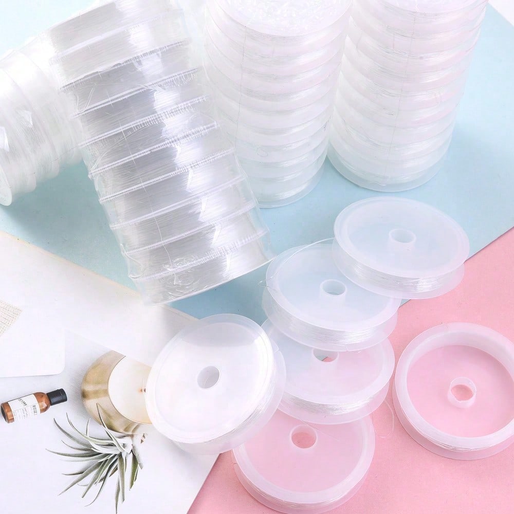 2PCS Transparent Crystal Elastic Beading Cord Set