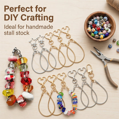 Blank Beadable Keychain Set