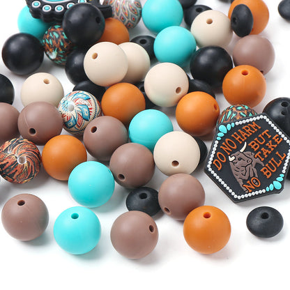 Denim Series Silicone Beads