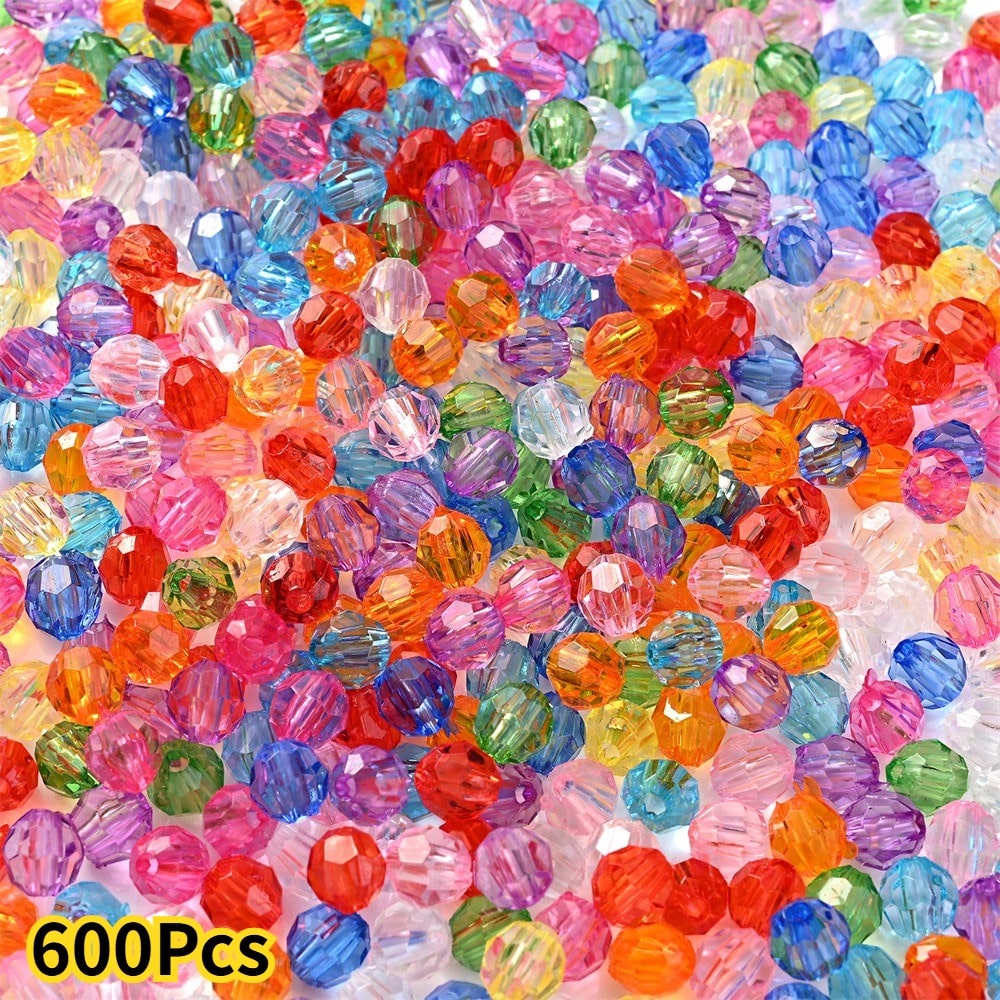 600pcs 6mm Multicolor Acrylic Beads