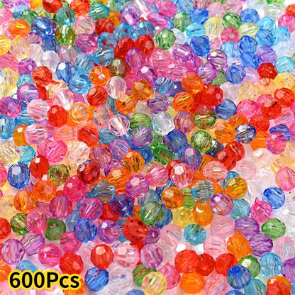 600pcs 6mm Multicolor Acrylic Beads
