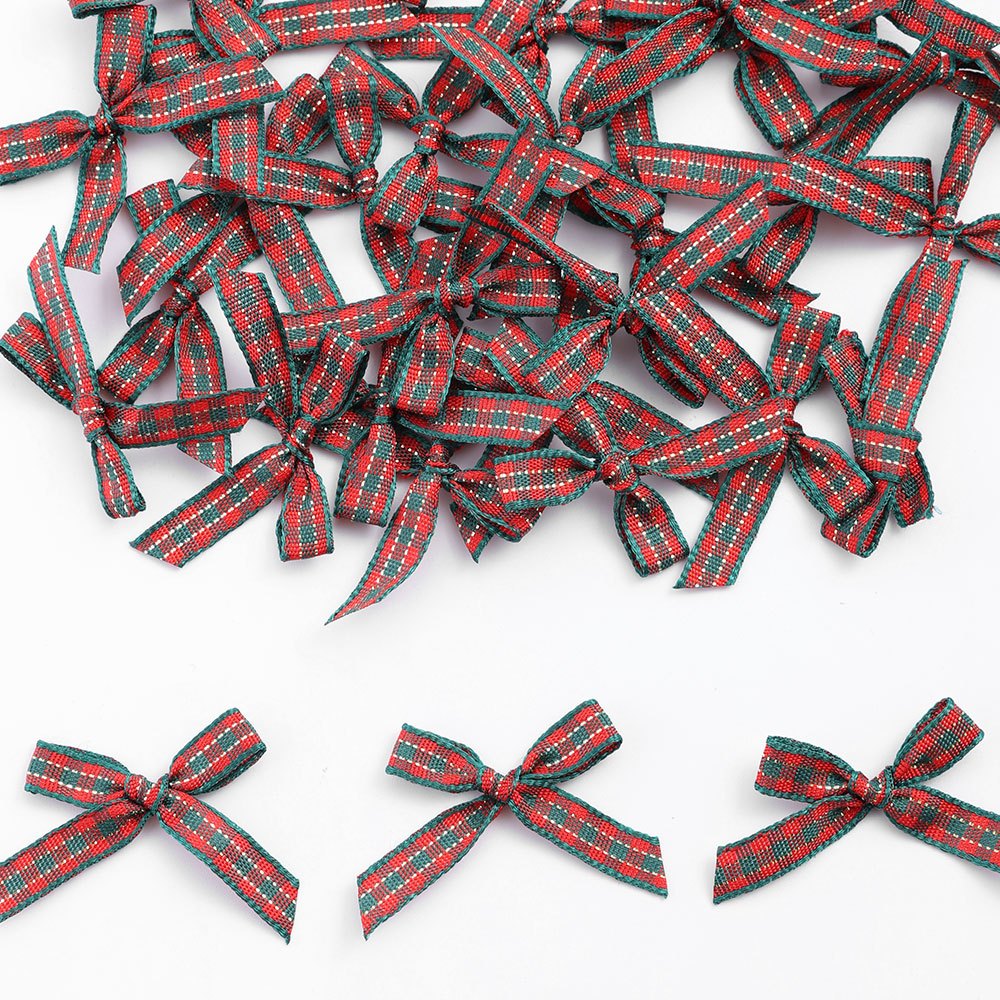 Christmas Plaid Bow Embellishments