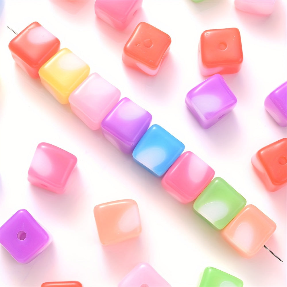 Heart Shape Square Acrylic Beads