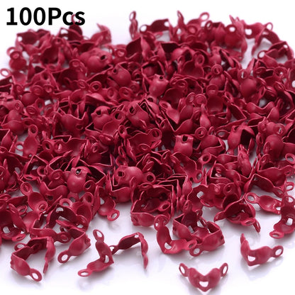 100/200pcs 4x8mm Ball Chain Connector Crimp Beads