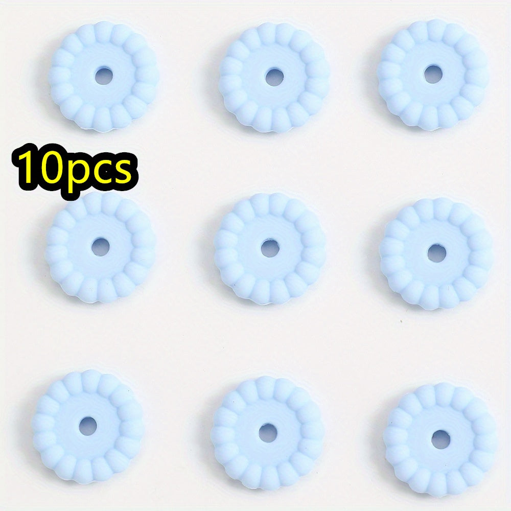 10pcs/set 12/15mm Round Silicone Beads