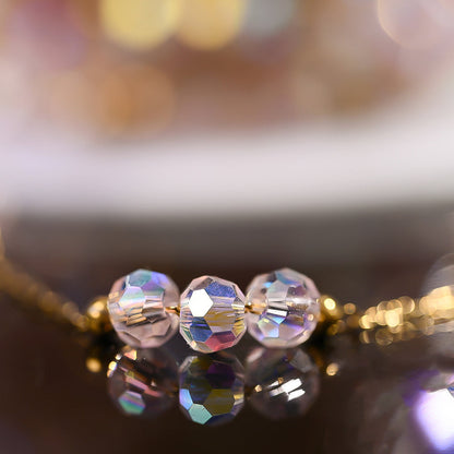 1m Colorful Shiny Pink Glass Bead Chain