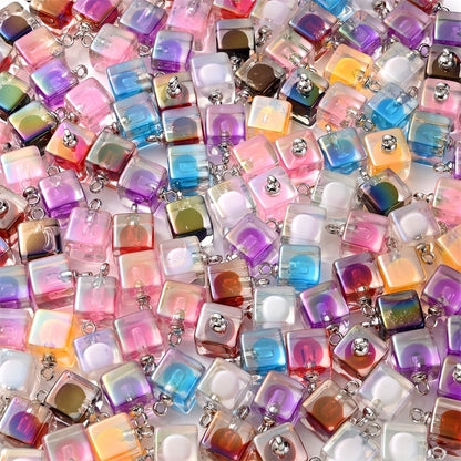 10PCS 12×18mm Square Acrylic Pendant Set