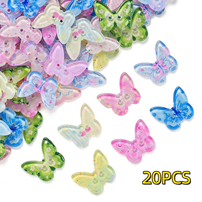 Spring Butterfly Print Sewing Buttons