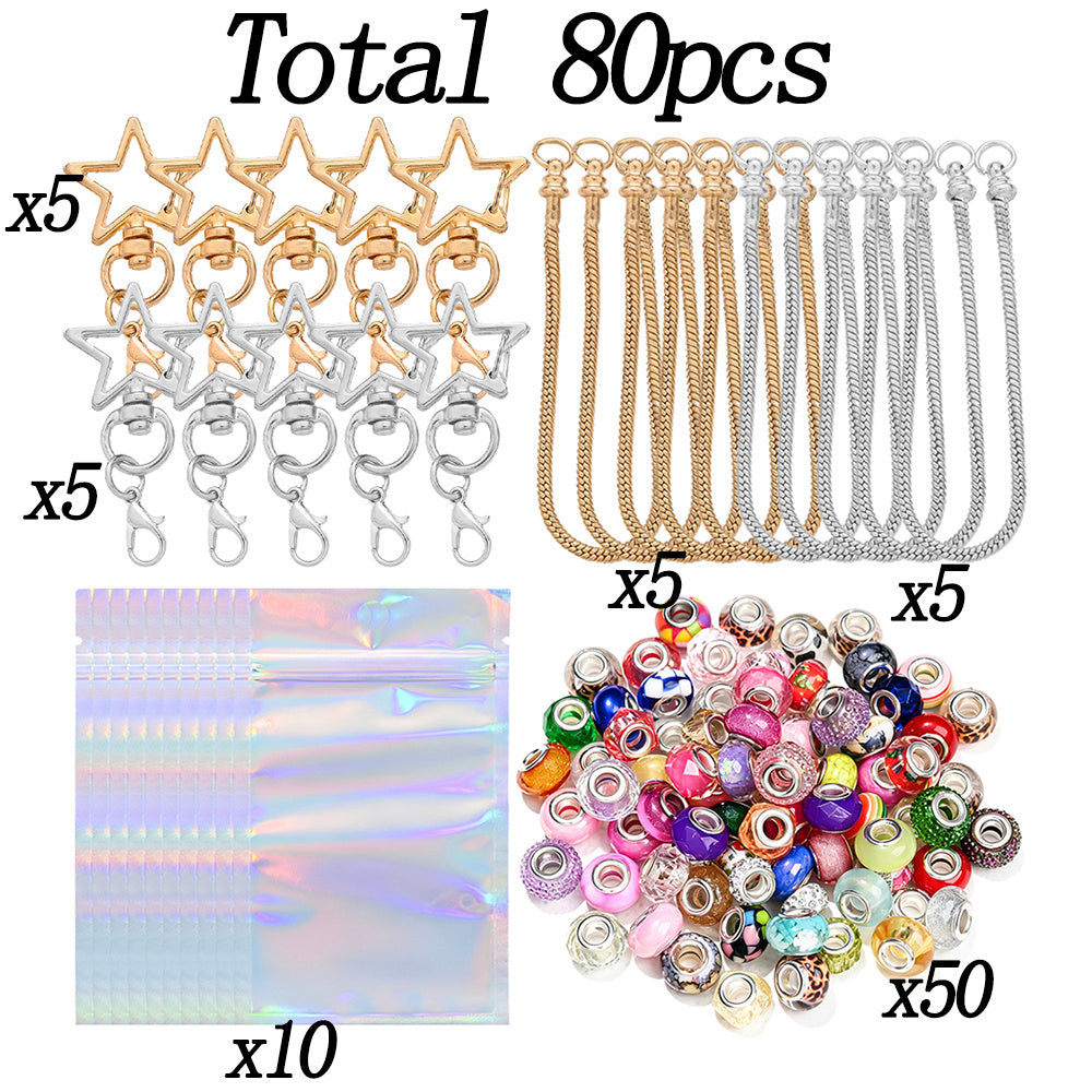Star Beadable Keychain Set