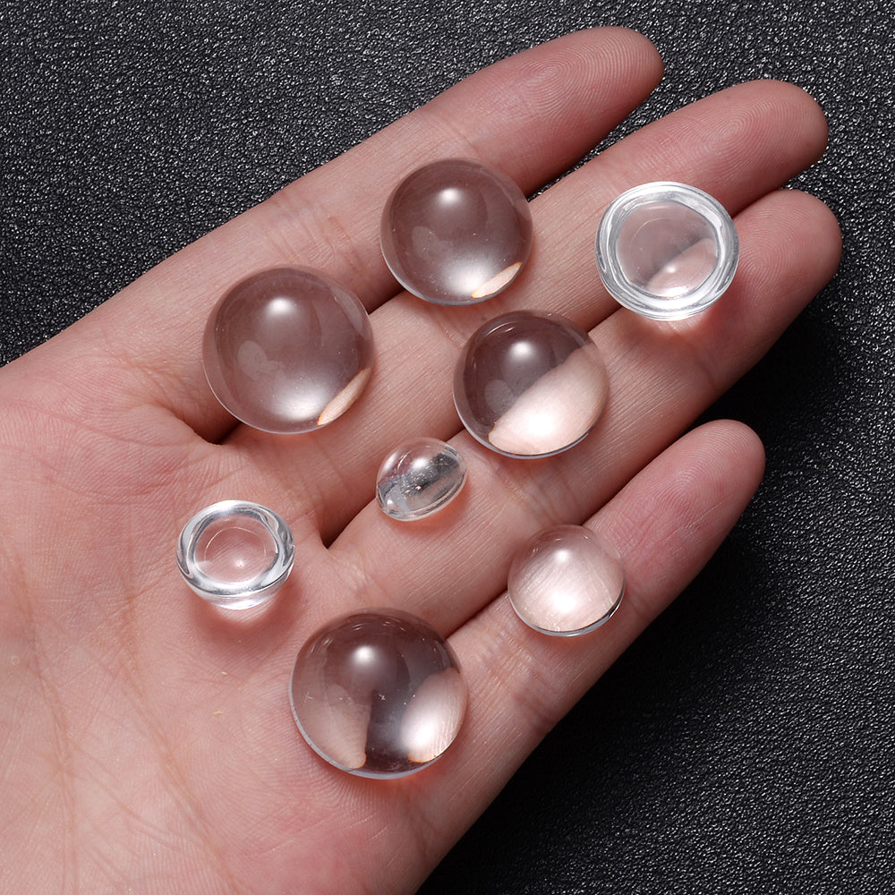 20/50PCS Transparent Dome Glass Cabochon Set