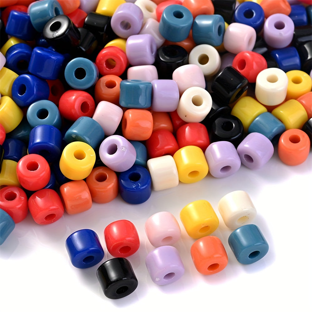 Cream Acrylic Tube Spacer Beads