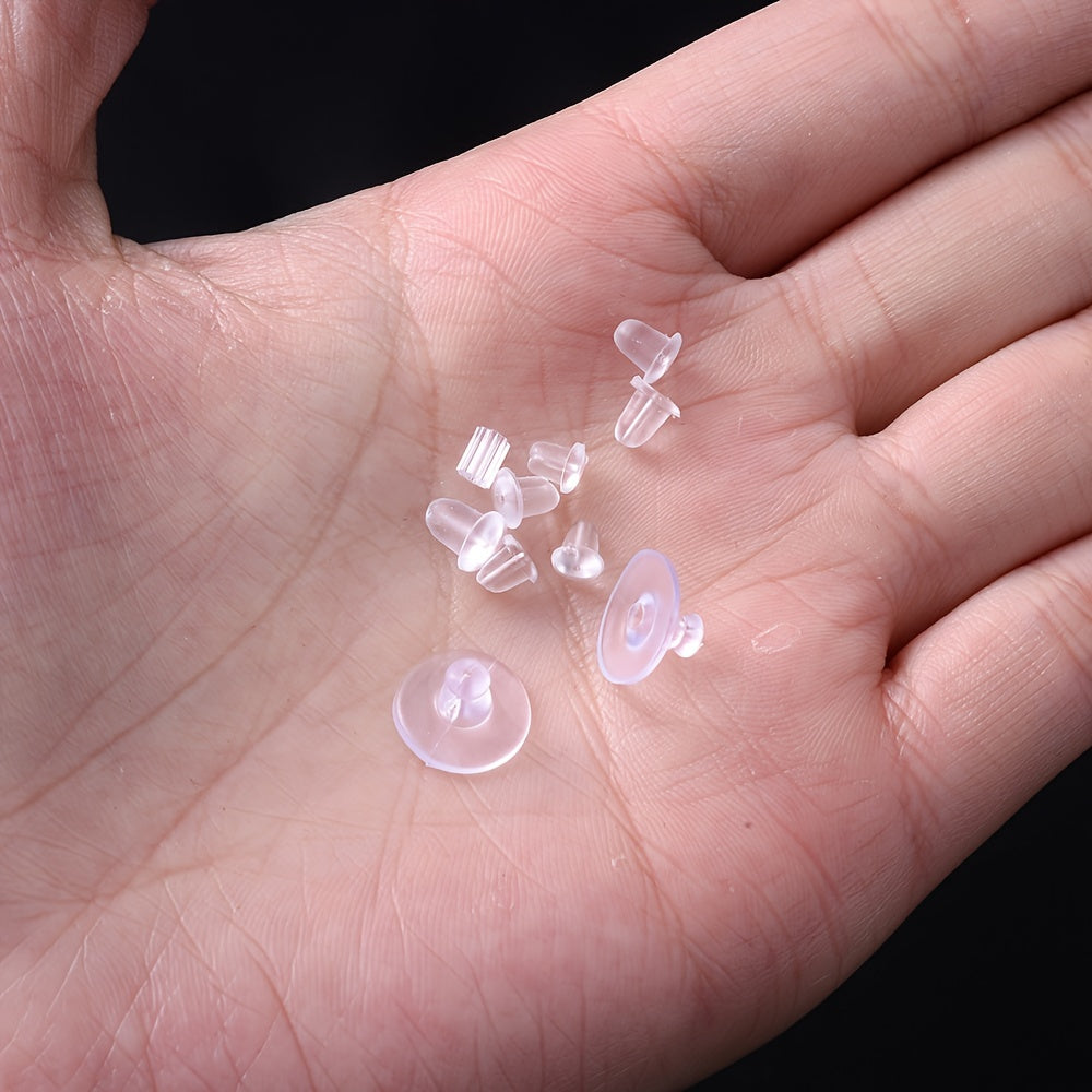 100PCS Soft Silicone Earring Back Set