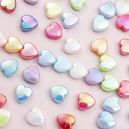 100-Piece 9 mm Love Acrylic Spacer Beads