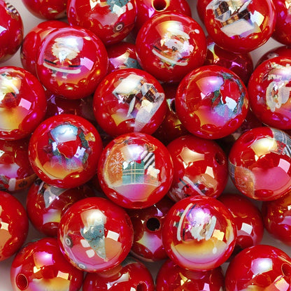 Christmas Printed Acrylic Beads