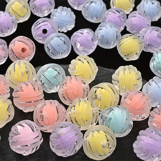 Frosted Acrylic Spacer Beads