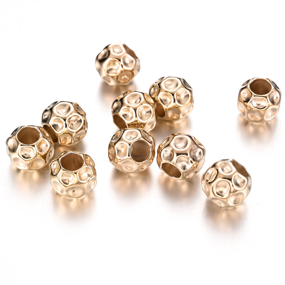 150pcs 10mm Electroplated CCB Round Beads