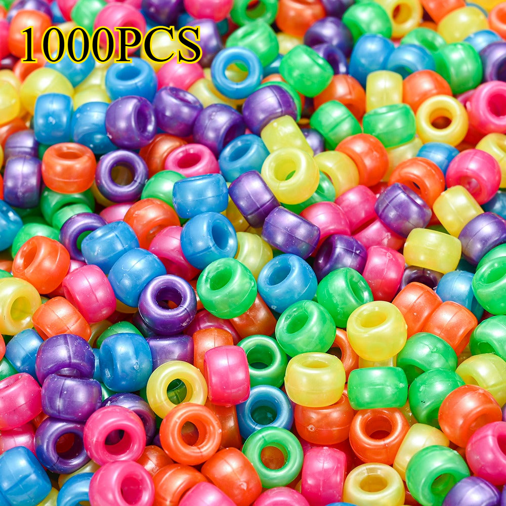 100pcs 6x9mm Large Hole Acrylic Cylindrical Beads
