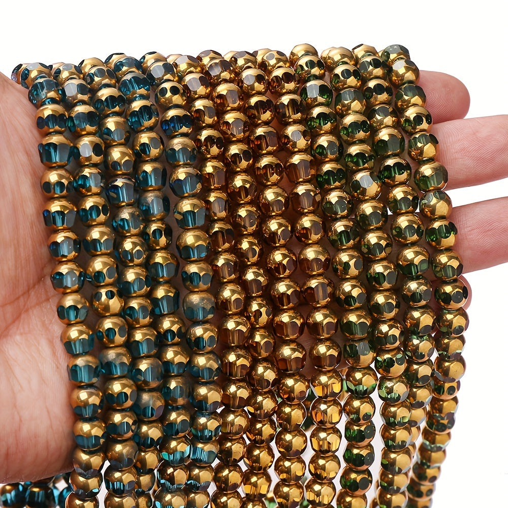 1 Strand About 43pcs 8mm 8-Sided Glass Beads