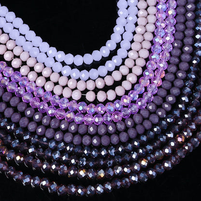 Colorful Crystal Faceted Spacer Beads Set