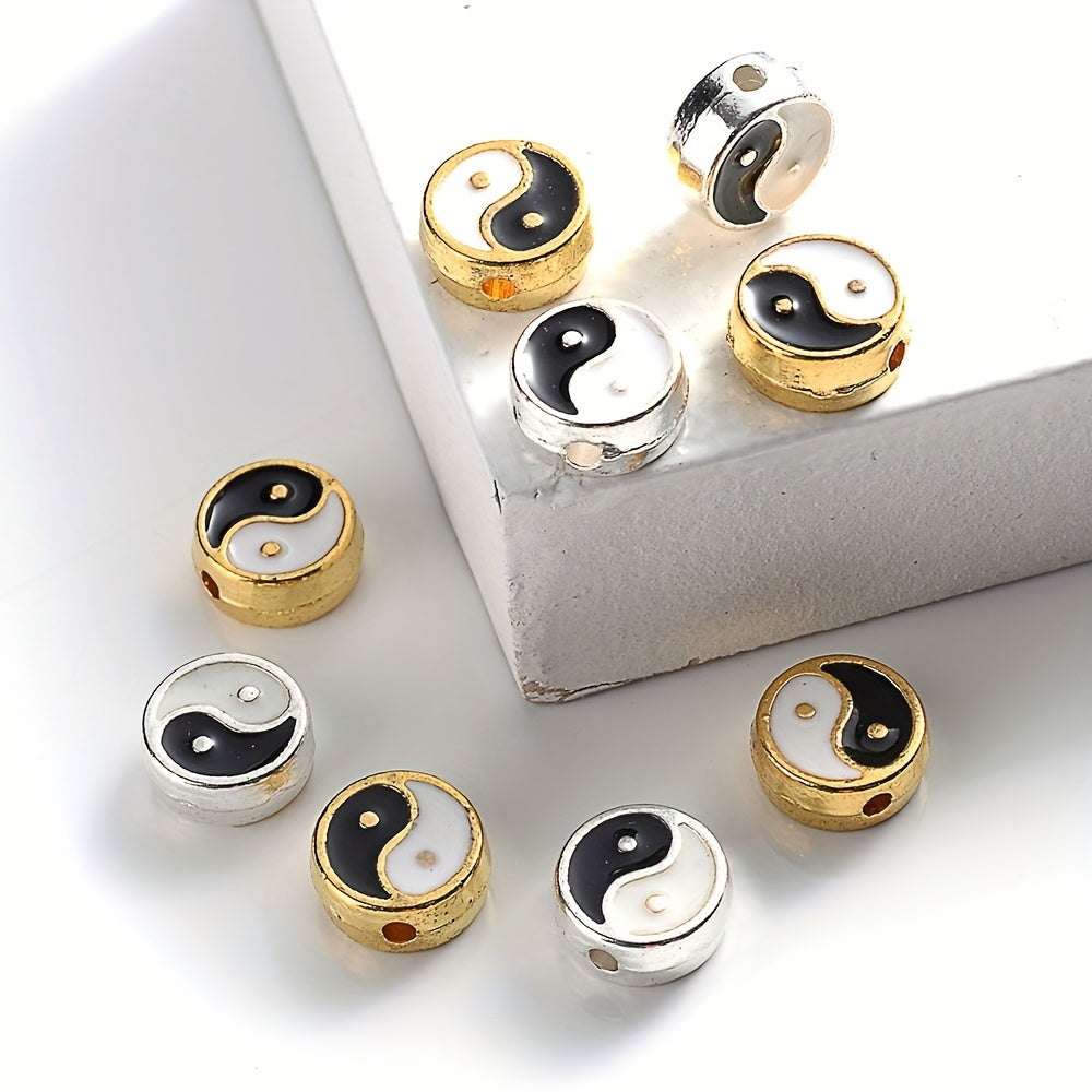 Enamel Tai Chi Yin Yang Beads