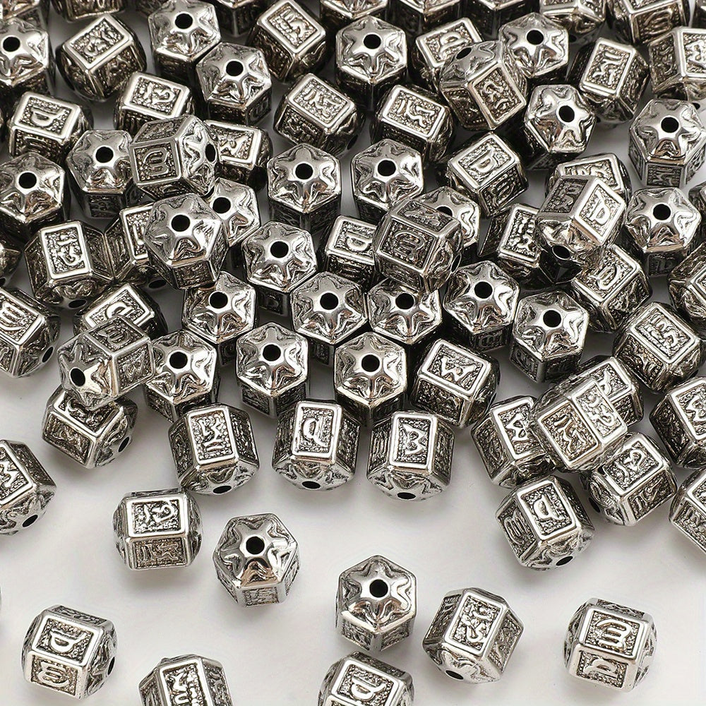 Silver Vintage Barrel Beads
