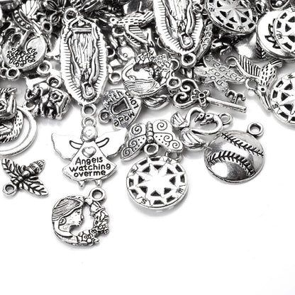 Vintage Silver Charm Beads Set