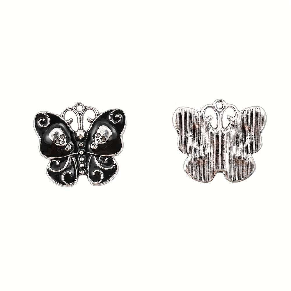 Halloween Skull Butterfly Charms