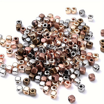 100PCS 3mm Multicolor Cube CCB Spacer Bead Set