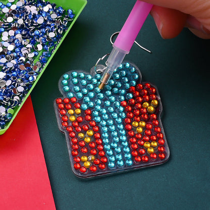 Acrylic Christmas Diamond Painting Earrings Set