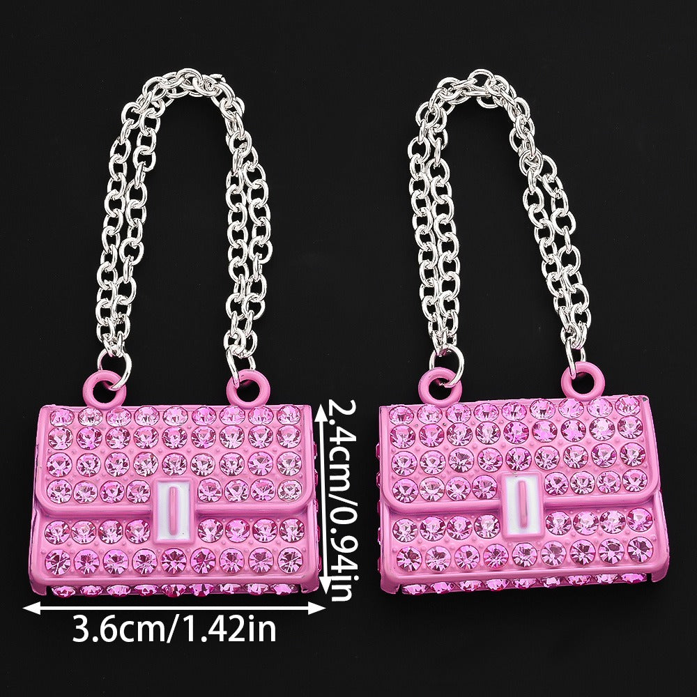 Alloy Rhinestone Bag Charms