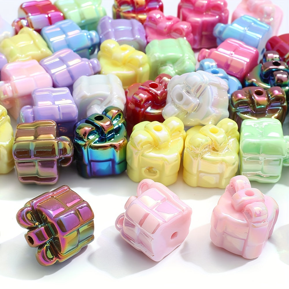 Gift Box Shape Acrylic Beads