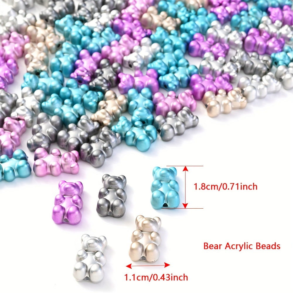 10PCS 18×11mm Bear Acrylic Bead Set