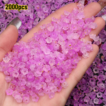 Gradient Bellflower Spacer Beads