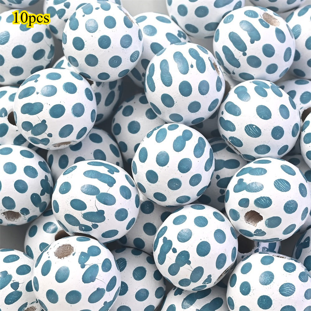 Marine-Themed Wooden Beads
