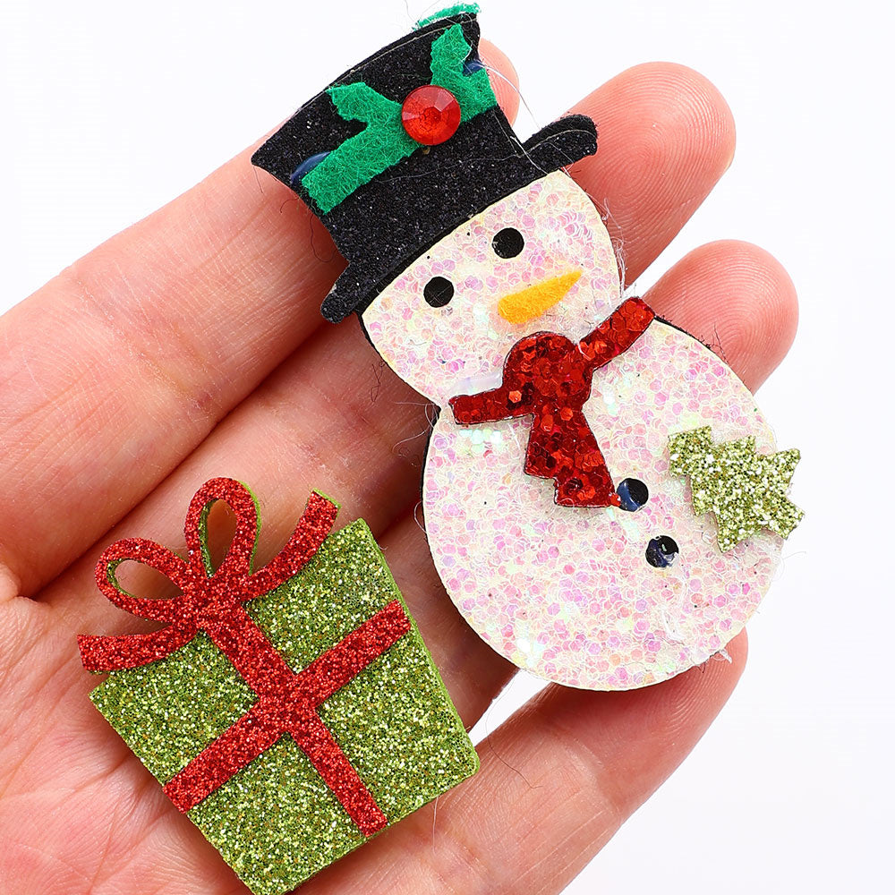 Christmas Glitter Decorative Patches
