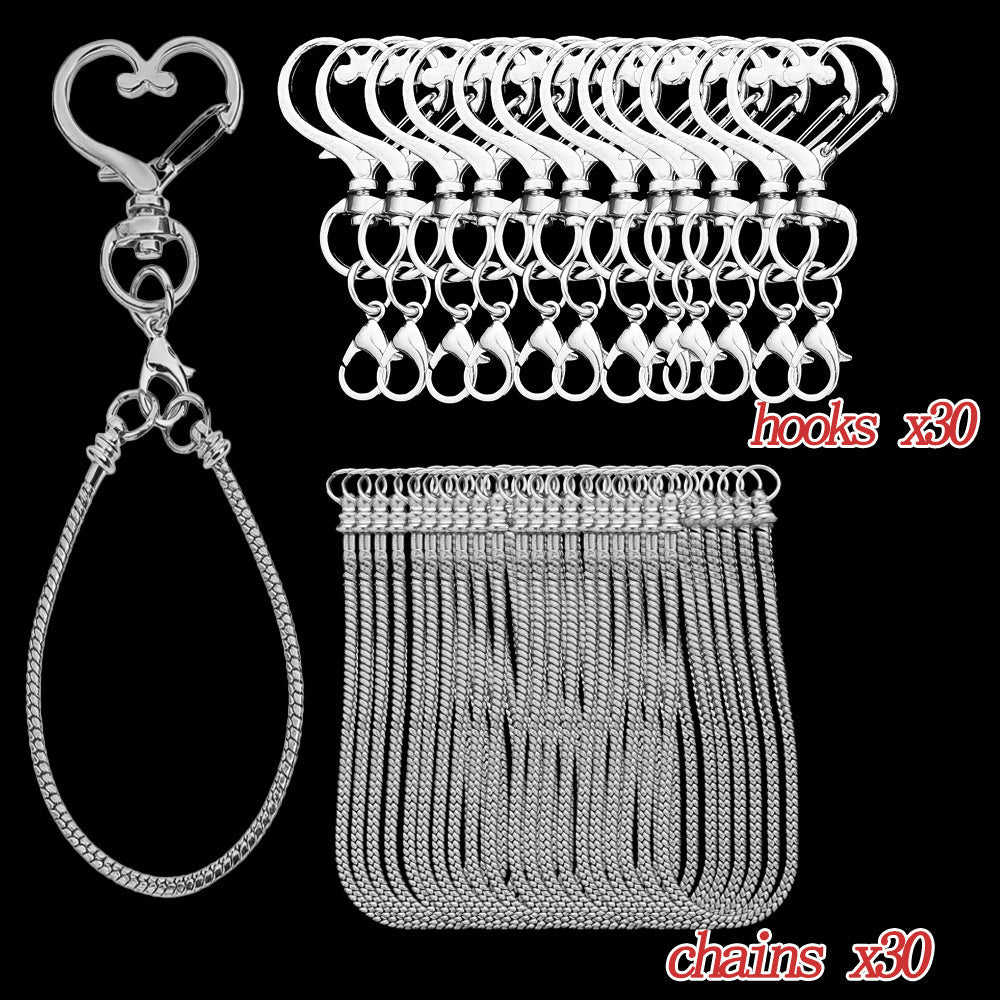Blank Beadable Keychain Set