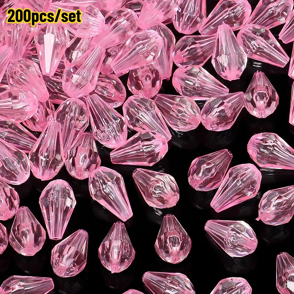 Faceted Waterdrop Acrylic Beads