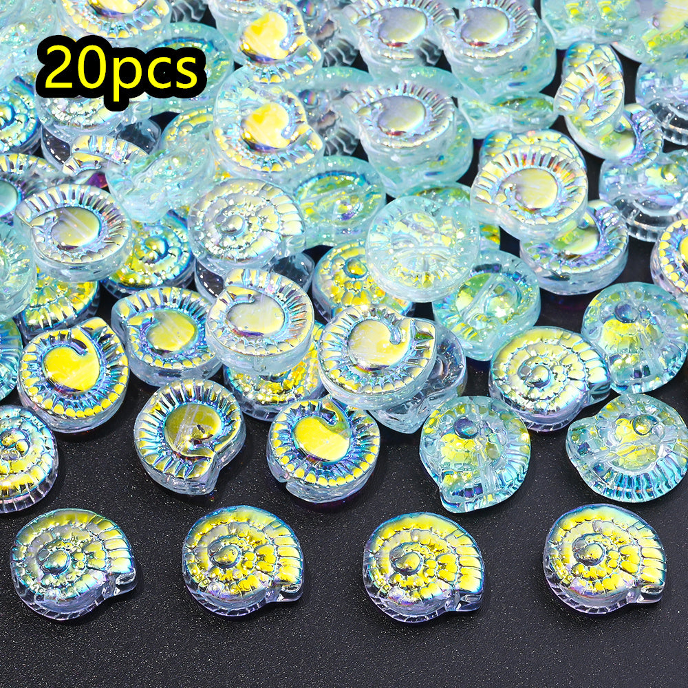 AB Conch Glass Beads