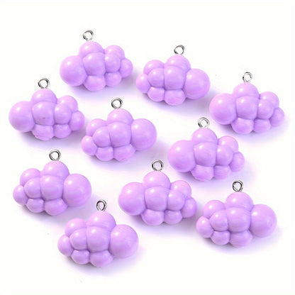 Solid Color Cloud Resin Charms