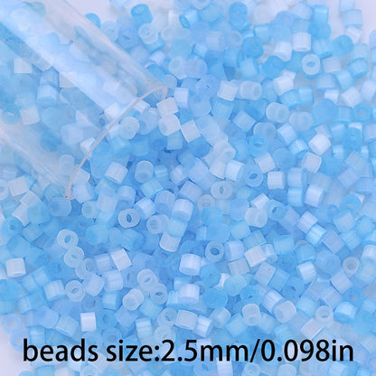 10g 2.5mm Colorful Drawn Glass Seed Beads