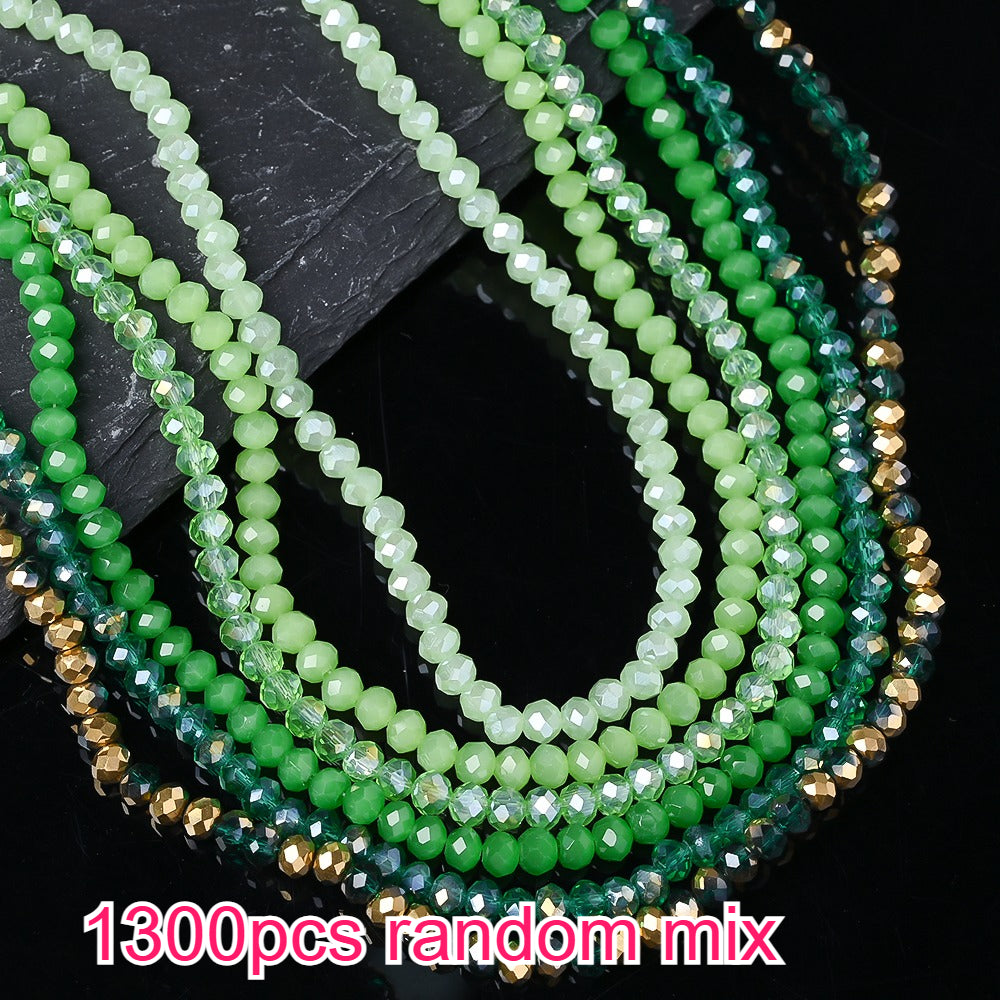 Colorful Crystal Faceted Spacer Beads Set