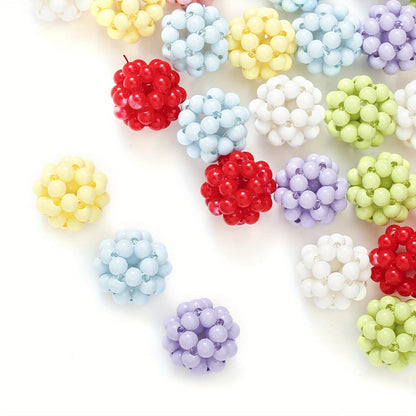 Macaron Woven Acrylic Beads