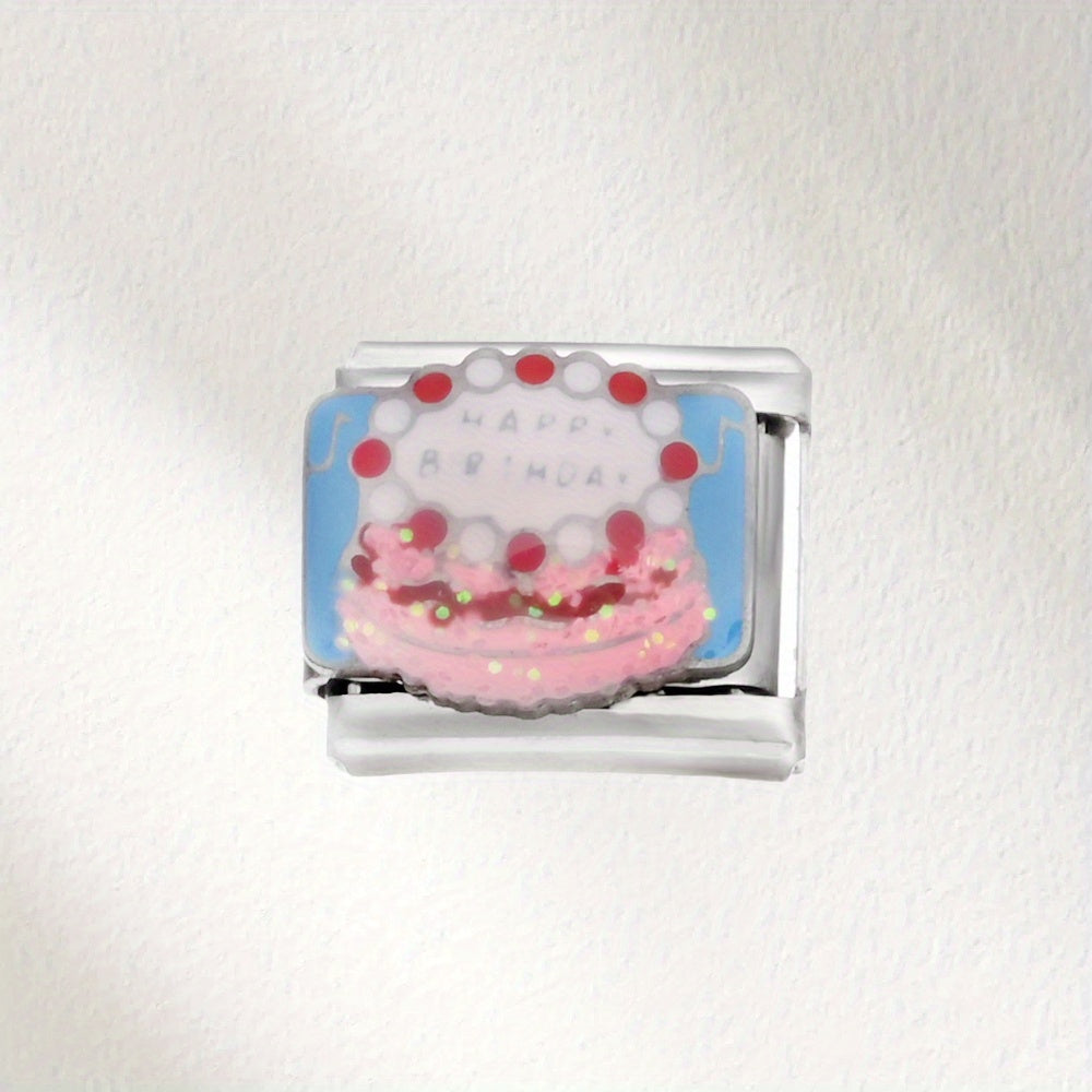 1pc Colorful Cake Charm Chain Bead
