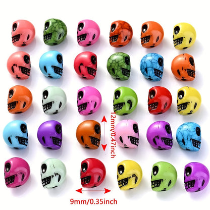 Halloween Skull Acrylic Beads
