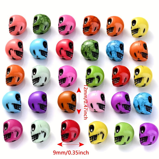 Halloween Skull Acrylic Beads