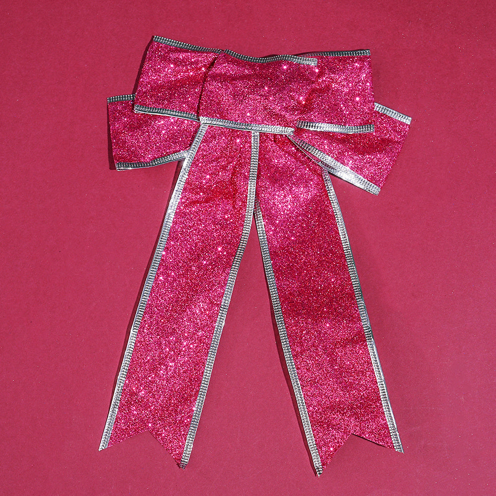 Colorful Glitter Christmas Ribbon Bows